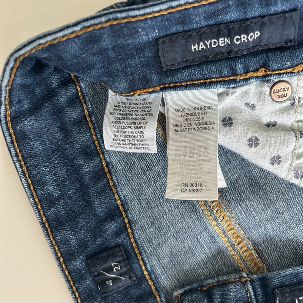 Lucky Brand Dark Wash Indigo Mid-Rise Skinny Jeans Spring Trend Size 4/27 - Picture 8 of 10